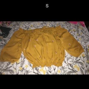 Off the shoulder blouse and bodysuit